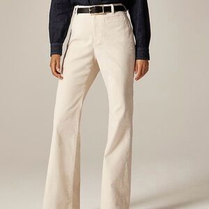 NWT- J. Crew Cream Wide leg/ Flare Highwasted Corduroy Pants